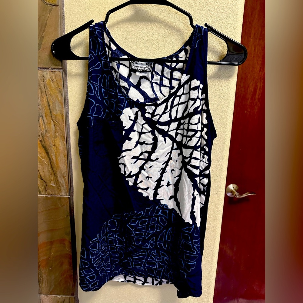 Manuheali’i Rayon Tank Top, fits XS or S